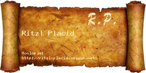 Ritzl Placid névjegykártya